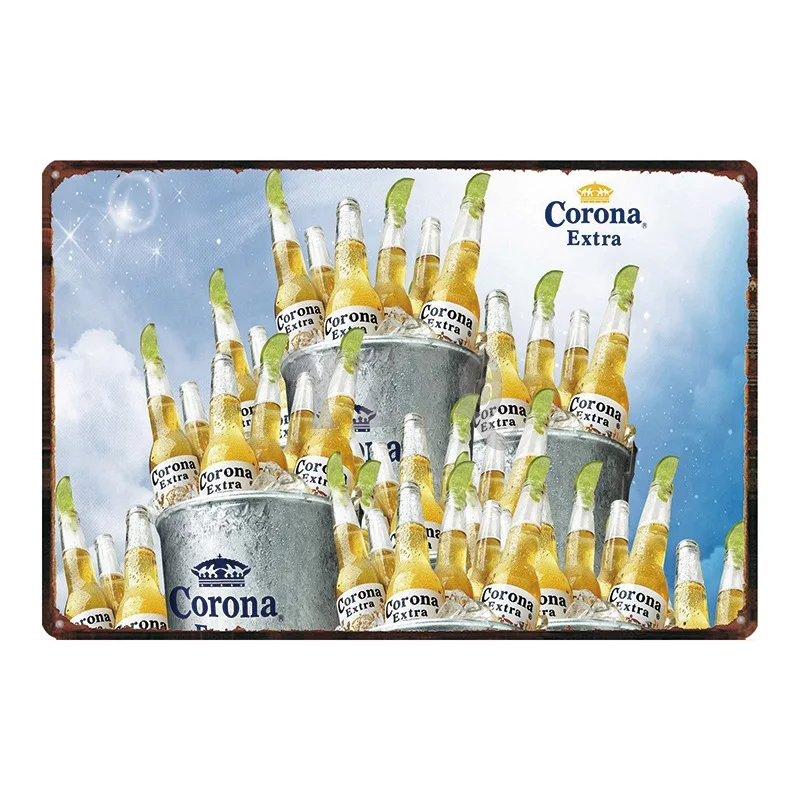 Пивная Оловянная табличка металлическая винтажная пляжная Ретро тарелка