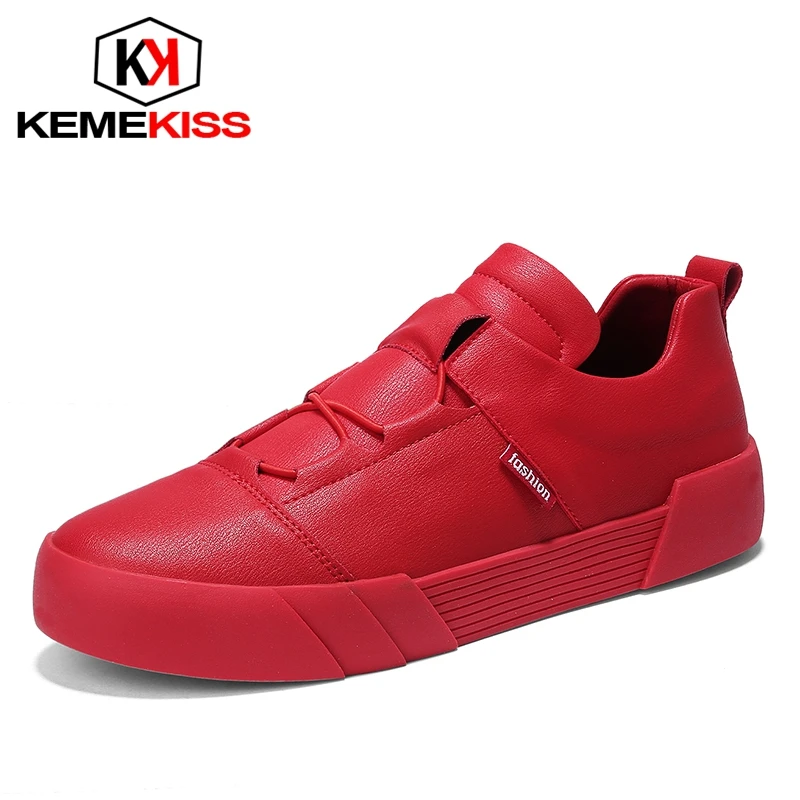 KemeKiss Fashion Men Vulcanized Shoes Simple Round Toe Elastic Band Trend Classics Footwear Size 39-44 | Обувь