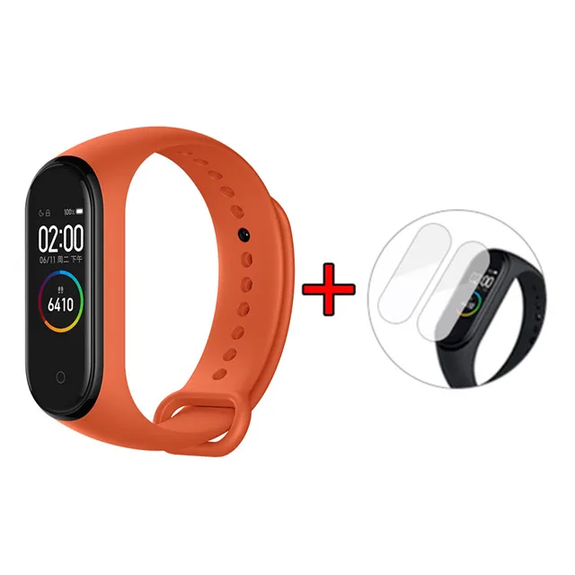 Xiaomi mi Band 4 Smart AMOLED цветной экран браслет пульсометр фитнес Bluetooth 5,0 50MSwim mi ng водонепроницаемый mi Band 4 - Цвет: Band 4 Orange