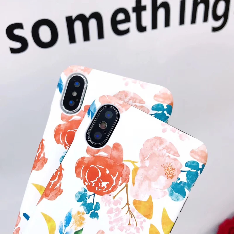 Kerzzil винтажный цветочный чехол для телефона iPhone 7 8 6 6s Plus яркие Цветочные Матовые