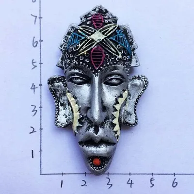 Серебряная Коренная маска магнит на холодильник | Дом и сад