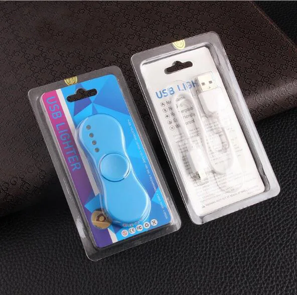 Ручной Спиннер USB аккумуляторная электрическая зажигалка модная пластиковая