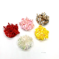 1pc flowers beaded patches for clothing sew on patch decorative parches bordados para ropa embroidery applique clothing