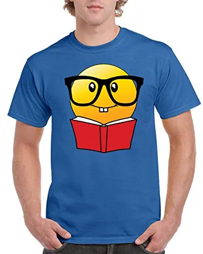 Короткий рукав хип-хоп Футболка shirtgood покупателей Книжный червь чтения Смайлики