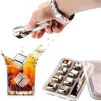 468pcs stainless steel ice cubes reusable chilling stones for whiskey wine keep your drink cold longer sgs test pass