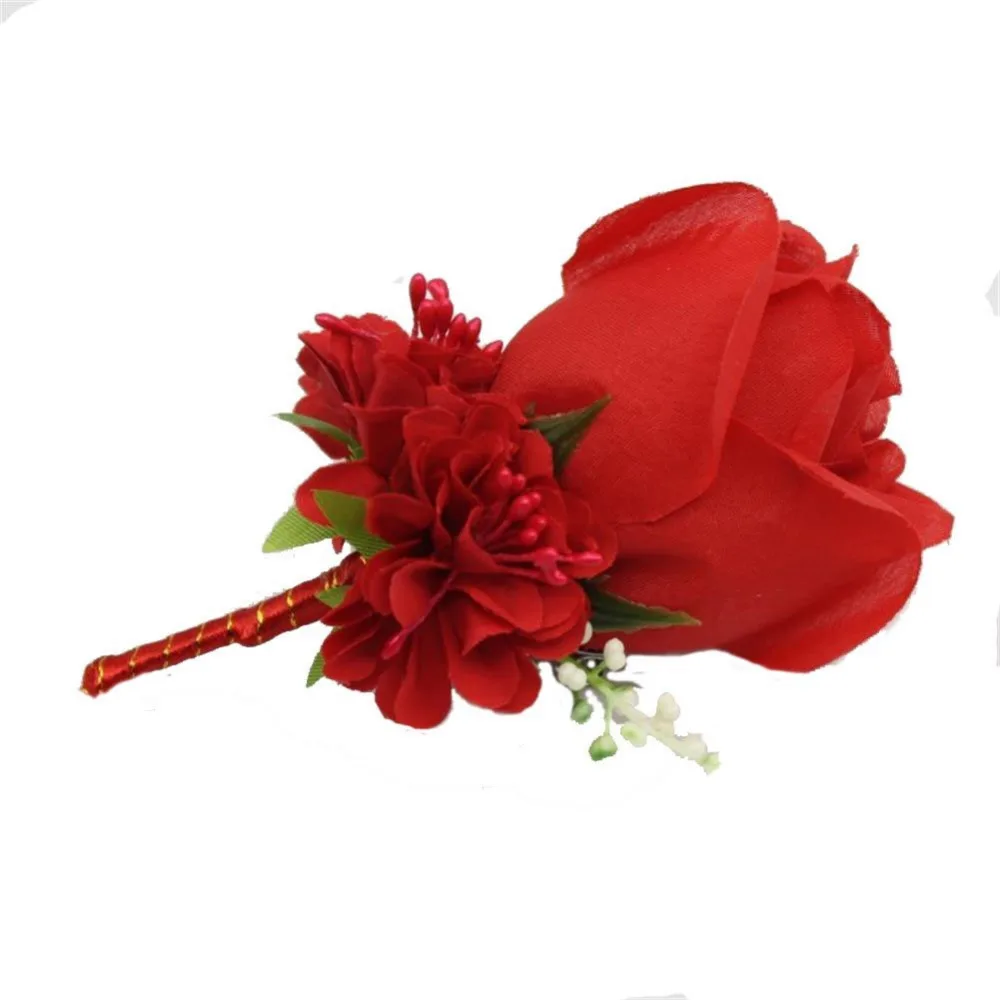 WeddingBobDIY бутоньерка цвета слоновой кости для жениха Лучший человек розы цветы