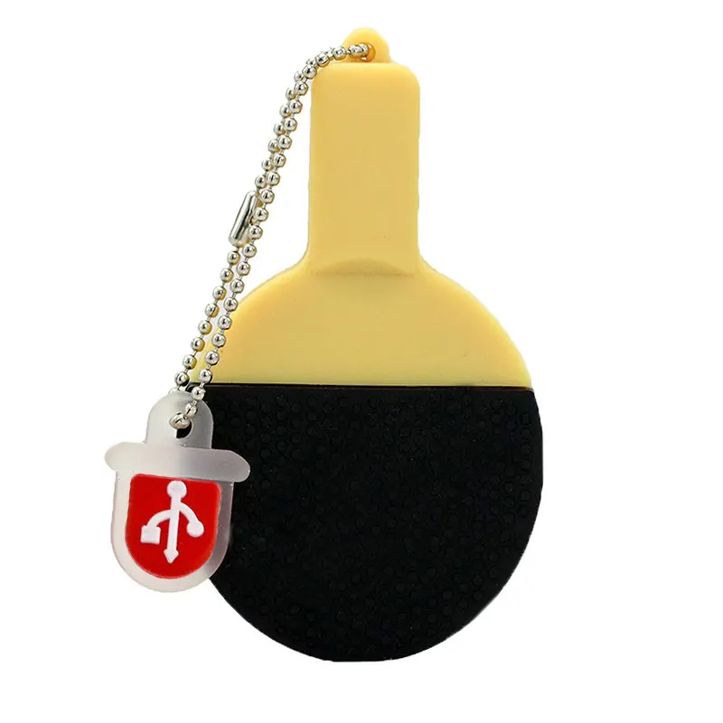 Флеш-накопитель с мультяшными шариками для пинг-понга, Usb ручка, 8 ГБ, 16 ГБ, 32 ГБ, 64 ГБ, Usb флеш-накопитель, ракетка для настольного тенниса, Usb карта памяти для хранения
