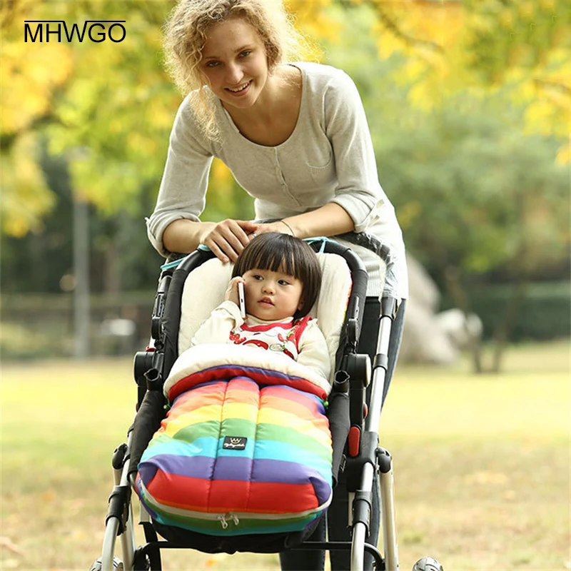 MHWGO спальный мешок Детские коляски бамбуковые волокна хлопка Конверт на выписку