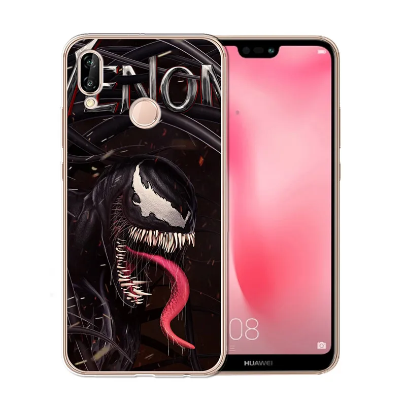 Newest Venom cool For Coque Huawei P8 P9 P10 P20 Smart Lite Plus Pro nova 3e Enjoy 7S Case shell Soft Silicone etui phone cover |