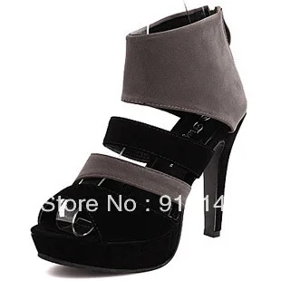 Free Shipping 2013 new arrive Rome style flock wedding high heel sandals for women and popular girl S206790 | Обувь