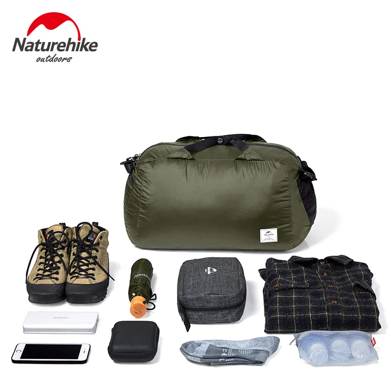 Naturehike Складная 20D Силиконовая Водонепроницаемая сумка, дорожные сумки для кемпинга, унисекс, Ультралегкая сумка на плечо 32L, уличный туристический рюкзак