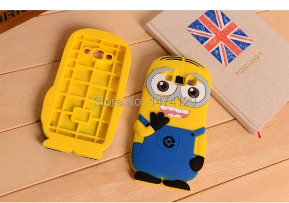 1pcs/lot 3D Cartoon Despicable Me Minions Soft Silicon Rubber Phone Case For Samsung Galaxy A7 A700 A7000 Protective Skin Shell |