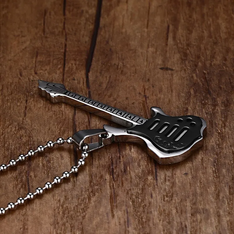 Vnox Мода Гитары Цепочки и ожерелья подвеска бесплатная 24 дюймов цепи Нержавеющая