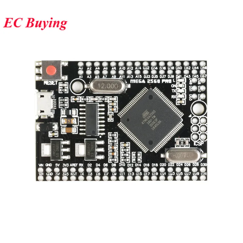 Mega2560 PRO встроенный CH340G/ATMEGA2560 16AU USB для Arduino макетная плата с штыревыми разъемами