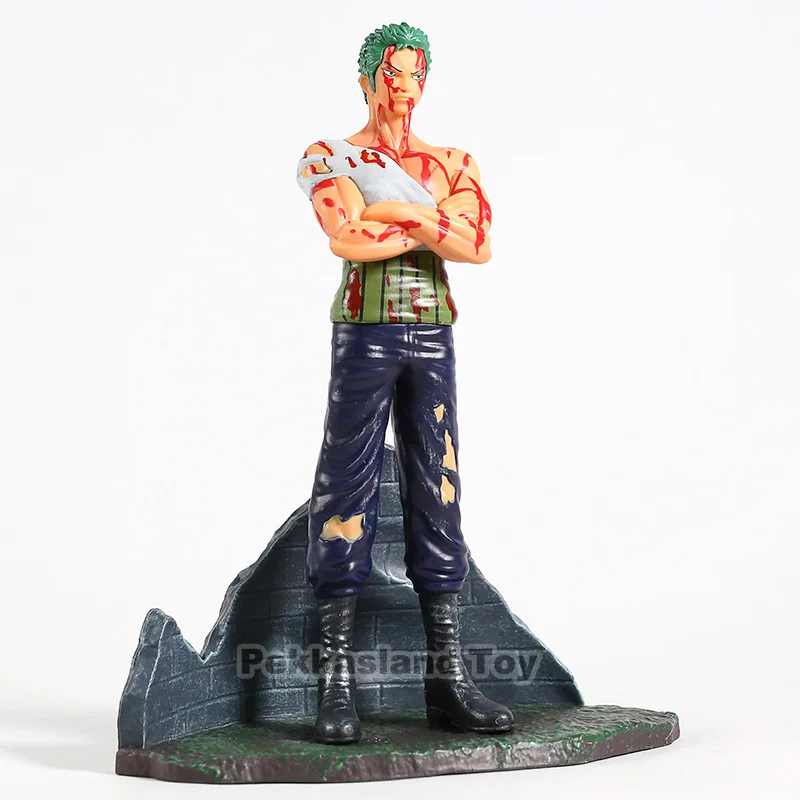 Аниме one piece Roronoa Зоро с кровавой битвой урон Ver GK ПВХ Фигурка Статуя Коллекционная модель игрушки куклы