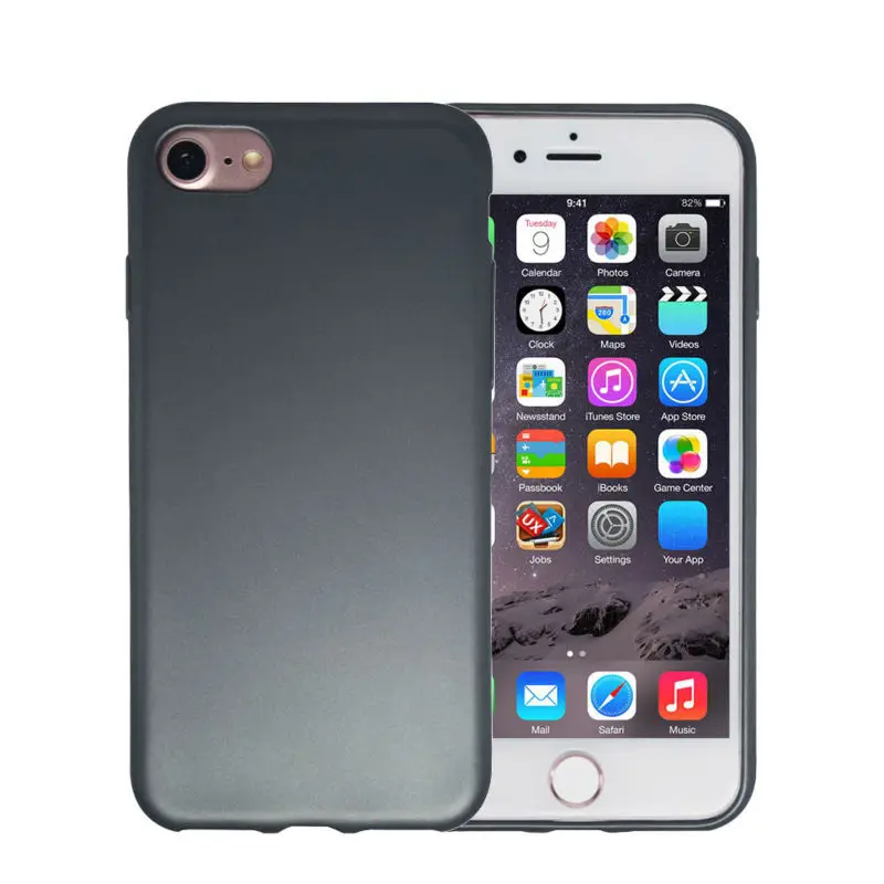 Роскошный силиконовый чехол цвета металлик без рисунка для смартфонов Apple iPhone 5 5s