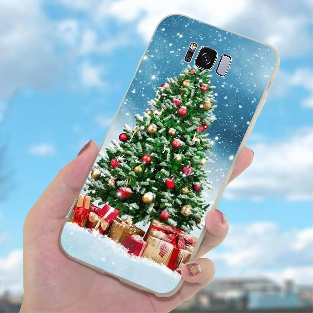 Мягкий ТПУ Рождественский чехол для телефона из Galaxy Samsung S10 Plus S7 Edge M10 M20 M30 S6 S8 S9 S10e