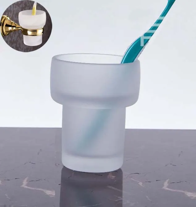 

wall mounted glass toothbrush cup for bathroom