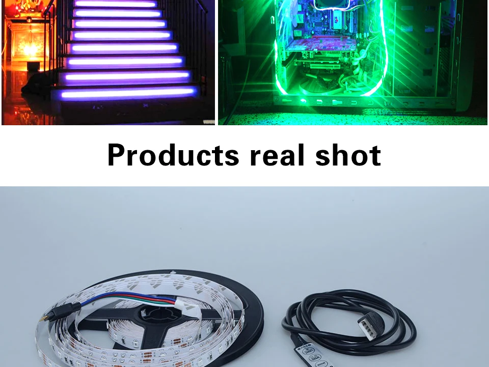 Foxanon DC5V USB светодиодный полосы 2835 RGB гибкий светодиодный светильник 0,5 HDMI кабель 1 м 2 м 3 м RGB светодиодный диода лента светильник+ 24 ключ RGB пульт дистанционного управления