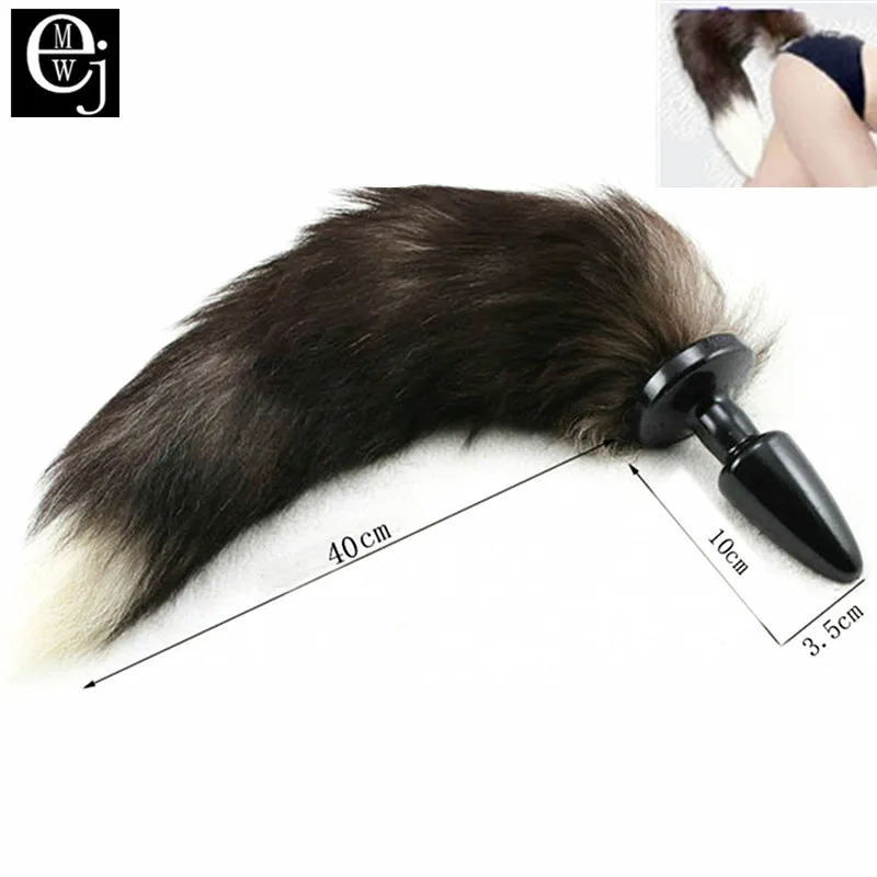 EJMW силиконовая Анальная пробка хвост длинный Лисий симпатичная любовь для