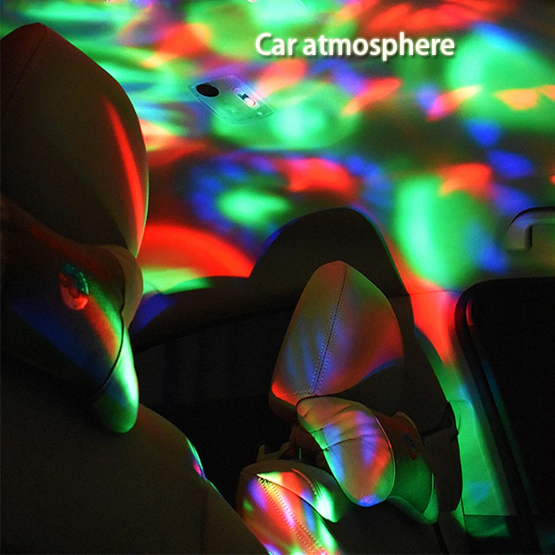 Светодиодный светильник для автомобиля декоративный RGB интерьерный свет беспроводная атмосферная лампа 4 шт./компл. красочный пульт дистанционного управления светодиодная лента украшение автомобиля