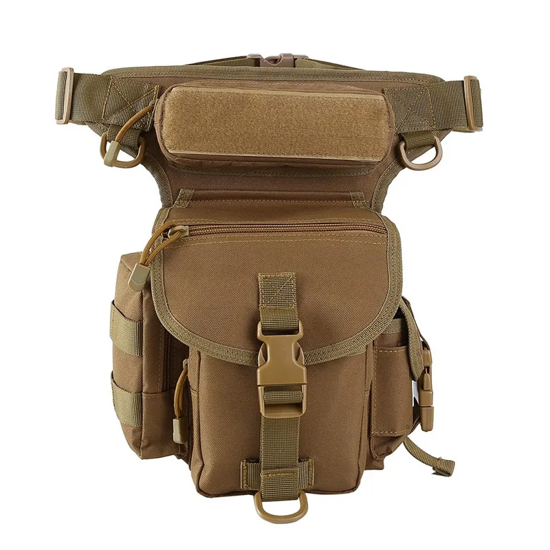 New Tan Тактическая ножная сумка 150 см пояс Военная Униформа падения нога мешок 1000D нейлон пакет охотничье ружье бедра ремень в стиле «Хип-для езды на мотоцикле, Водонепроницаемый - Цвет: New Tan
