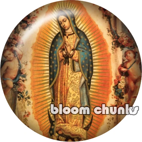 Bless Virgin Mary круглый стеклянный кабошон demo плоская задняя сторона делая Результаты 12 мм/18 мм/20 мм/25 мм TL1117 - Цвет: A9454