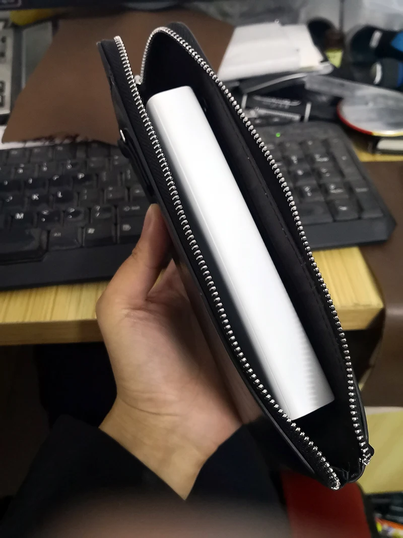 Роскошный кожаный чехол бумажник для Xiaomi power bank 3 ROCK 30000 мАч 20000 2C 10000 2i 2 PRO сумка