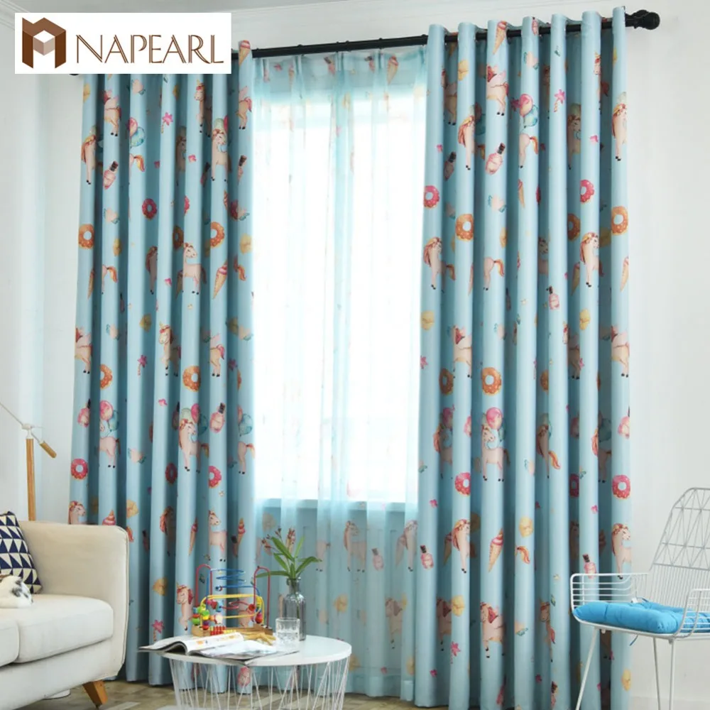 NAPEARL затемненные шторы современные для спальни универсальные тюлевые Мультяшные