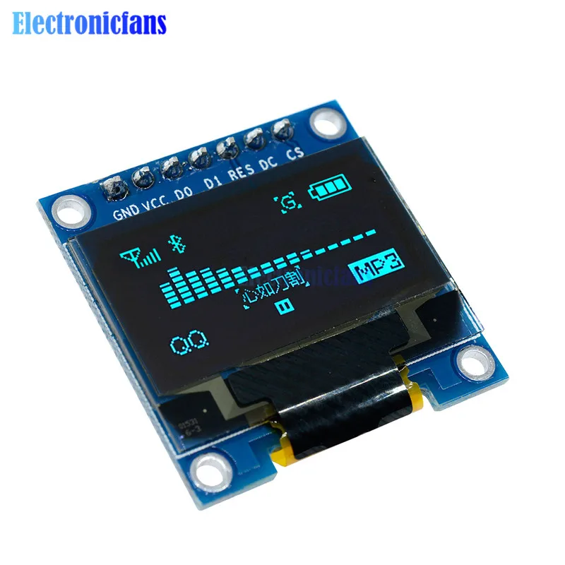 Синий 3 5 в 0 96 &quot0 дюйма O светодиодный модуль 128X64 ЖК дисплей для Arduino IIC I2C общаться