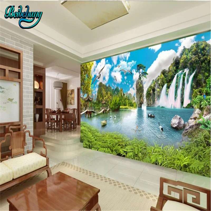 Большие Настенные обои beibehang на заказ с изображением китайского ландшафта ветра