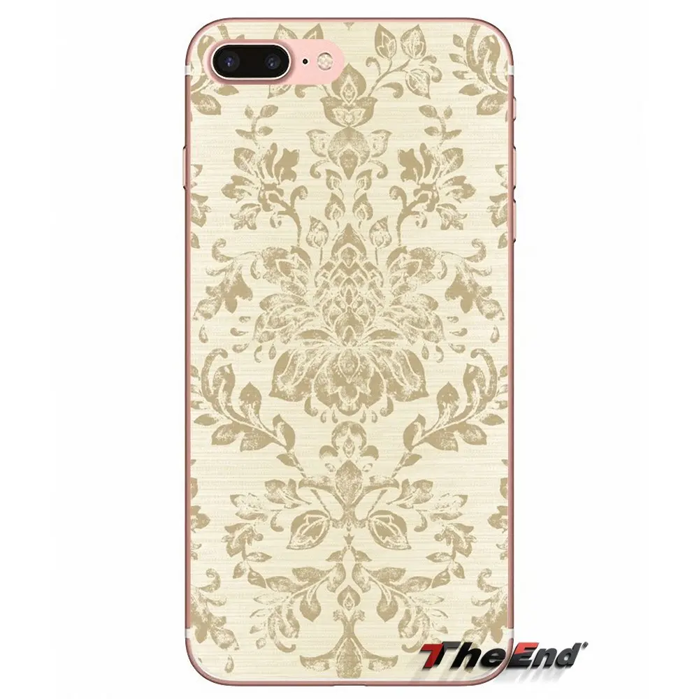 Винтажные Цветы для iPhone X 4 4S 5 5S 5C SE 6 6S 7 8 Plus Samsung Galaxy J1 J3 J5 J7 A3 A5 2016 2017 аксессуары