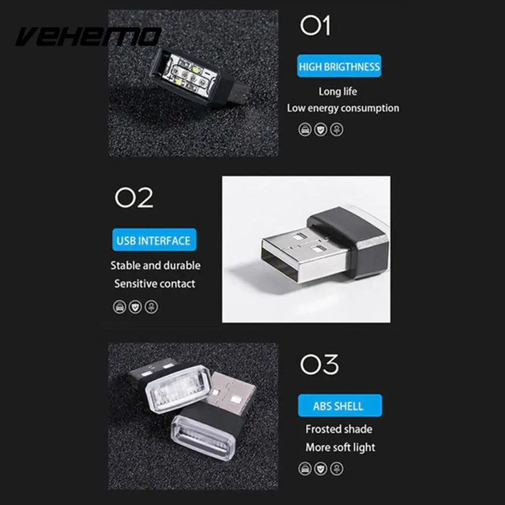 Vehemo String Usb светодиодный светильник атмосферный внешний аккумулятор Домашний