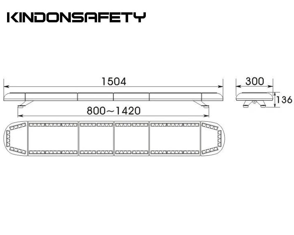 Бесплатная доставка по Fedex! ECE R65 одобренный грузовик световой бар янтарный или
