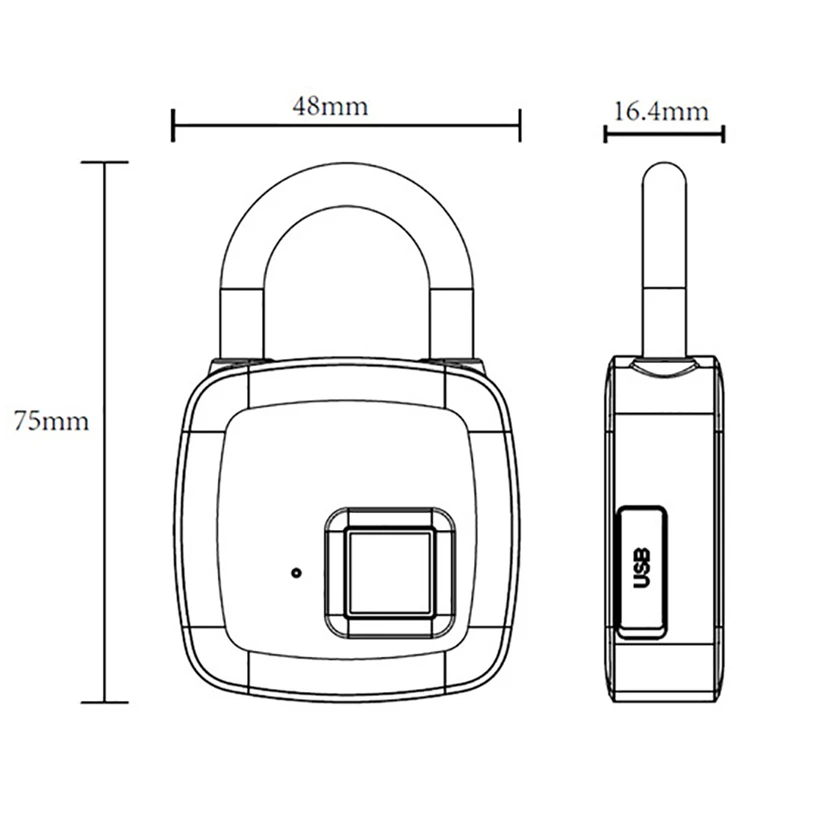 Смарт ключа RFID отпечатков пальцев замок IP65 Водонепроницаемый Противоугонный замок безопасности двери Чемодан замок для чемодана USB Перезаряжаемые дверной замок