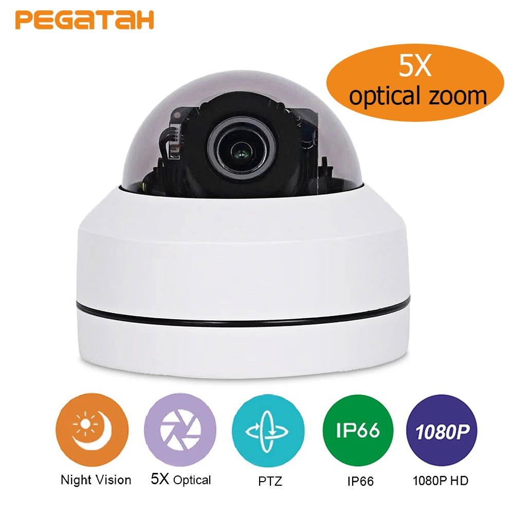 NewHD 2MP 5X мини PTZ купольная камера AHD наружная Vanda доказательство CCTV для системы