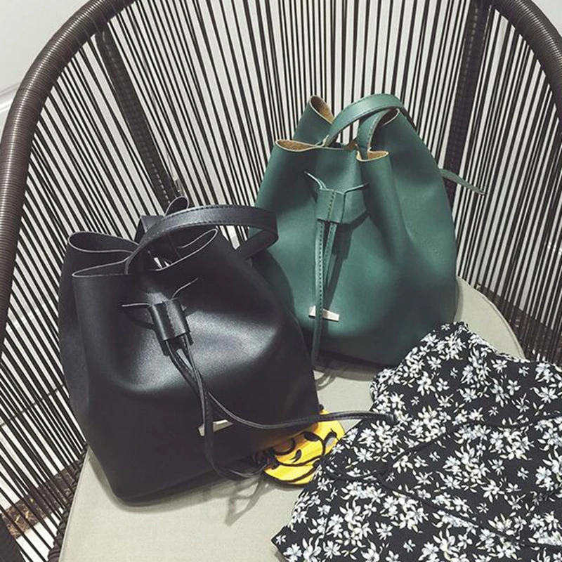 2020 милые корейские сумки для девочек кожаные мешки на плечо женщин шнурке