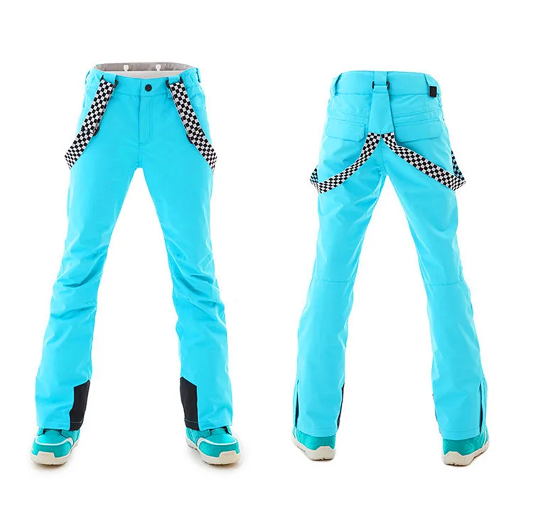 Blue pants o Зимняя Лыжная куртка для женщин, ветрозащитная, водонепроницаемая, для сноубординга, наборы для альпинизма, для снежного катания на лыжах, женский дизайн, большой размер, для кемпинга, походов, костюм - Цвет: Blue pants o