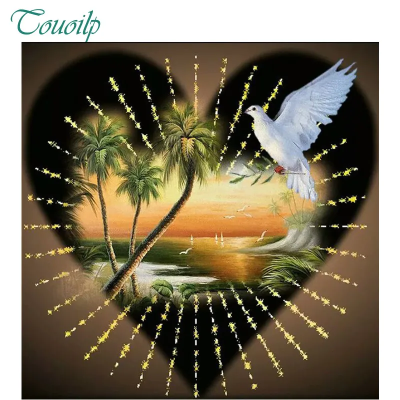 Full Round Diamond 5D DIY Painting Beauty Sea View 3D Embroidery Cross Stitch Rhinestone Mosaic Home Decor | Дом и сад