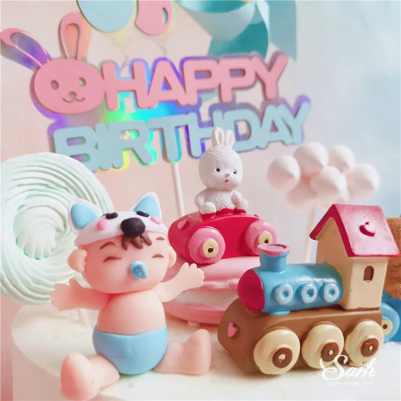 Украшение для детского поезда с медведем украшение кроликом на день рождения