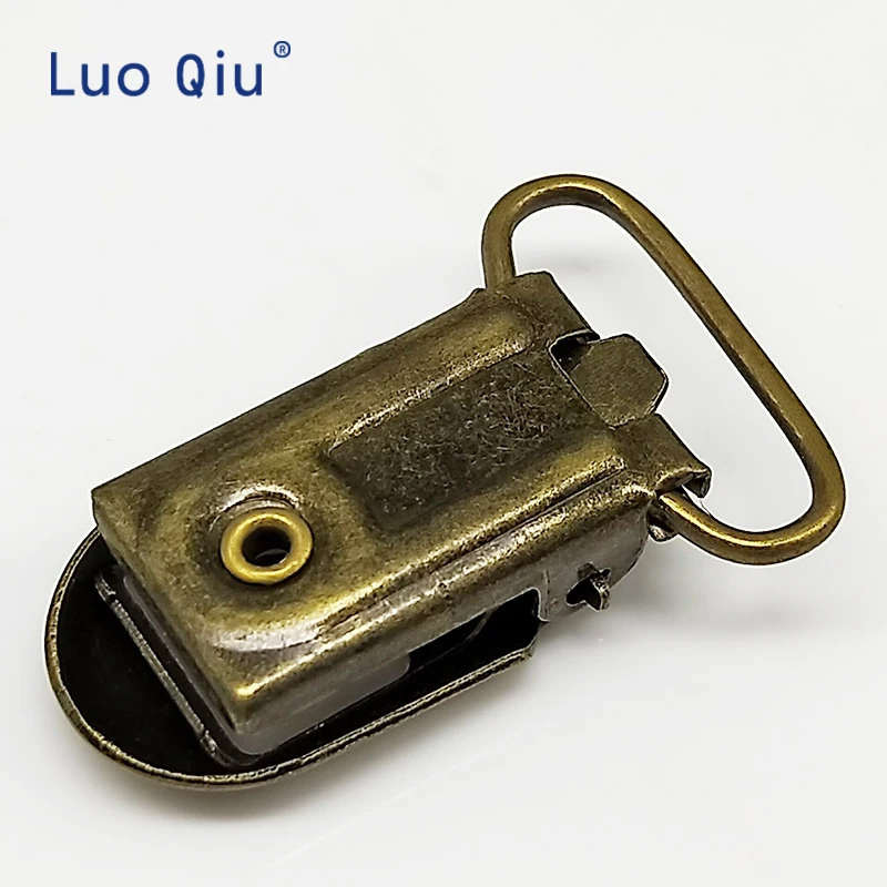 Luo Qiu 5 шт./лот u-образные 20 мм бронзовые зажимы на подтяжках для брюк зажим одежды