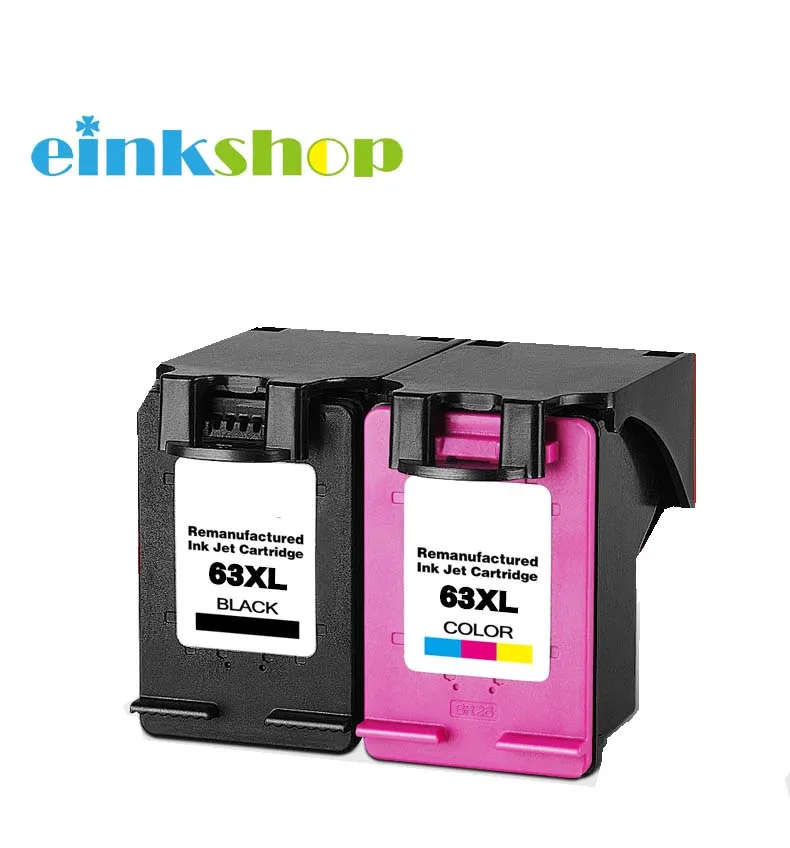 

einkshop HP 63 Ink Cartridge Remanufactured for HP Deskjet 1110 1112 2130 2131 2132 2133 2134 3630