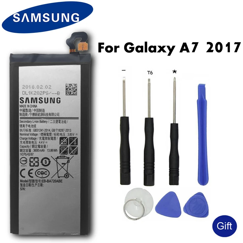 Samsung телефон оригинальный аккумулятор 3600 мАч для Galaxy A7 версии 2017 замены |