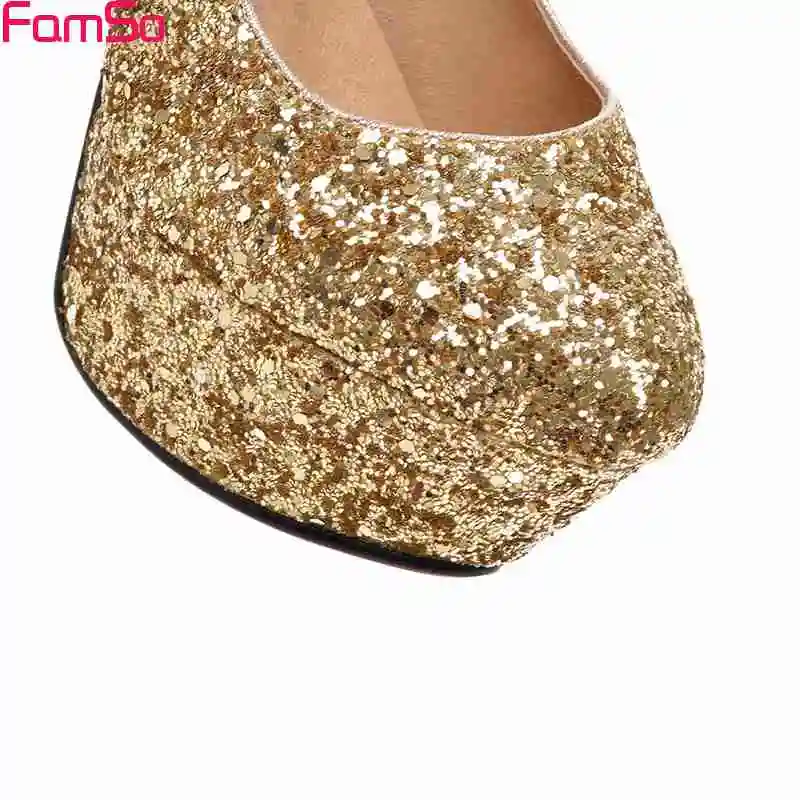 туфли с блестками на высоком каблуке (13 5 см) и платформе (3 см)|women pumps|platform pumpshigh heel