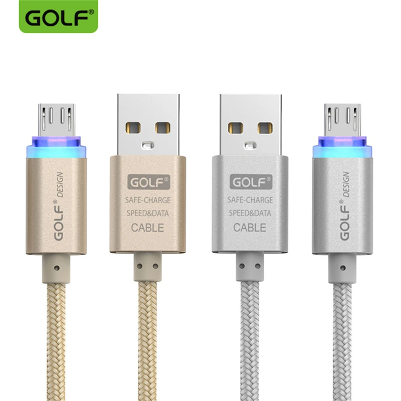 

GOLF Smart Led Fast Charging Cable for iPhone X 8 7 6 6S Samsung Xiaomi Redmi Micro USB Charger Wire Android Phone Data Cord 1m