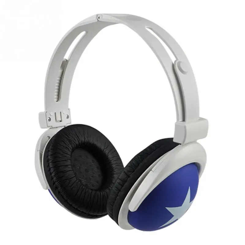 

3.5mm PC Mobile Phone Promotion Big Star Pattern Sports Style Head Type Mega Bass Earphone Headphone Headset -15