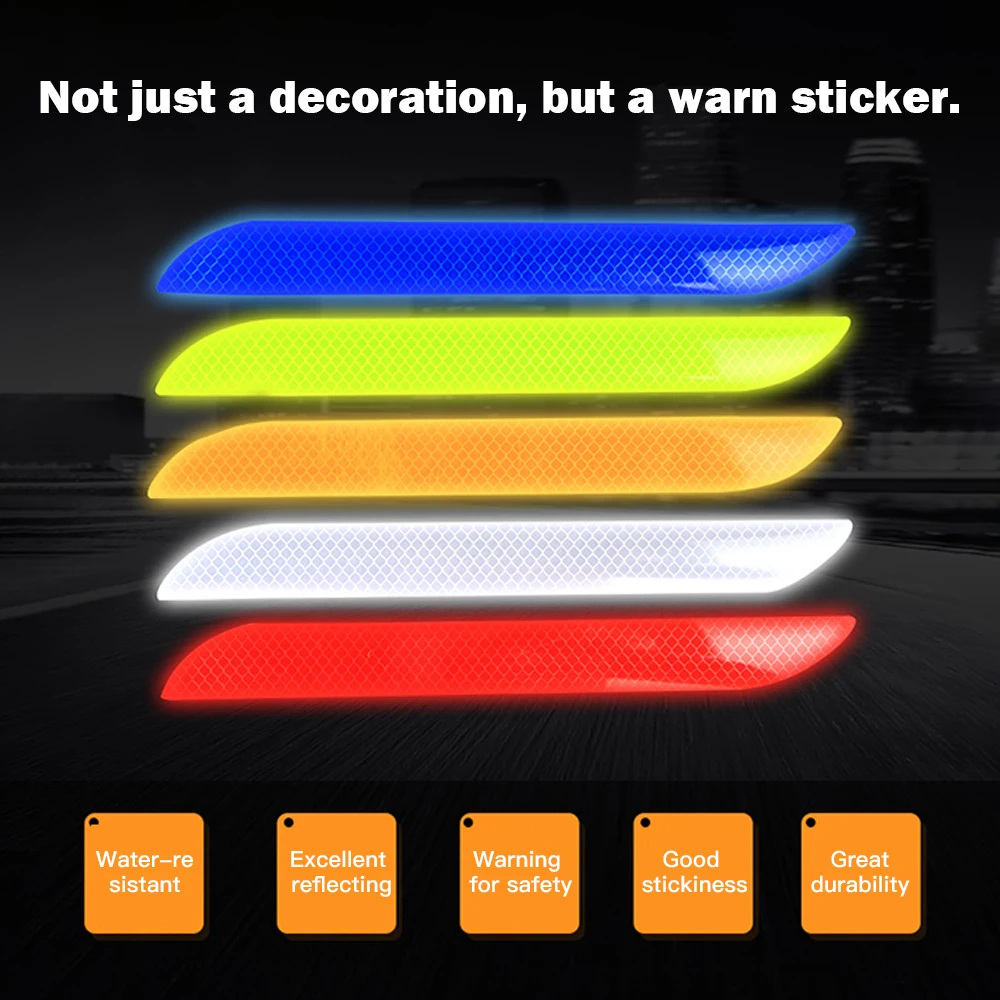 2 шт. универсальный упор для Светоотражающая наклейка автомобиля Предупреждение