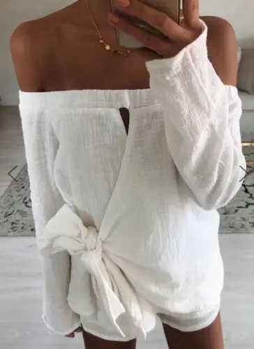 Американский женский праздничный мини-костюм с открытыми плечами комбинезон