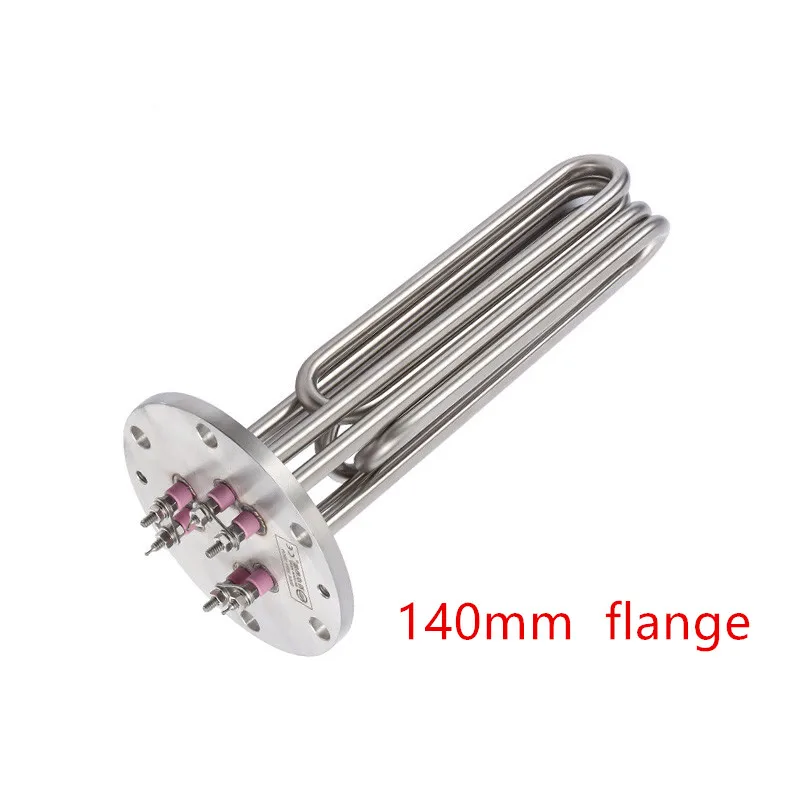 140mm SUS flange 12KW/18KW/24KW electric heating tube for steam boiler, 5-1/2  round head heating element for garment industry