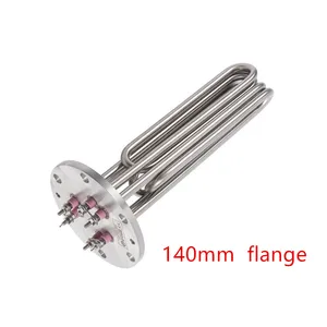 Электрический нагревательный элемент для одежды, с фланцем 140 мм, 12 кВт18 кВт24 кВт, с круглой головкой 5-12 дюйма